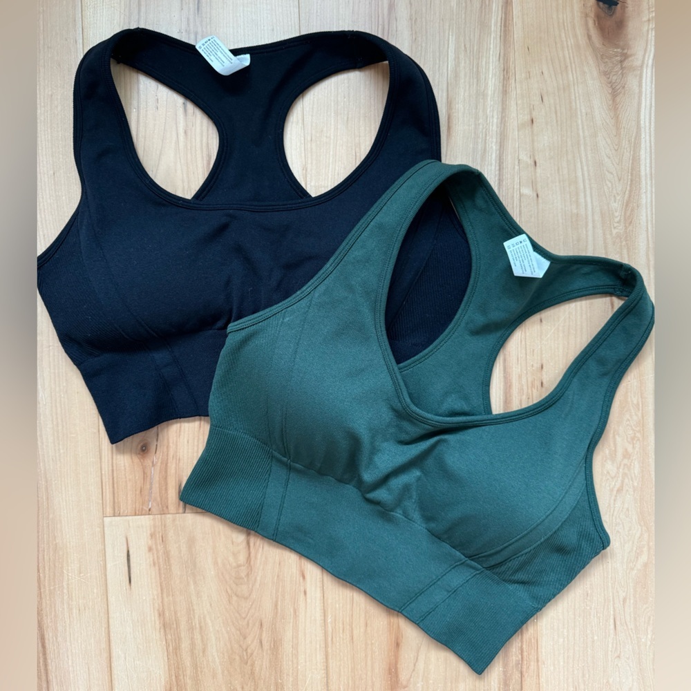 Set of 2 - 90 Degree by Reflex Sports Bras - Seamless Madeline Racerback - Large